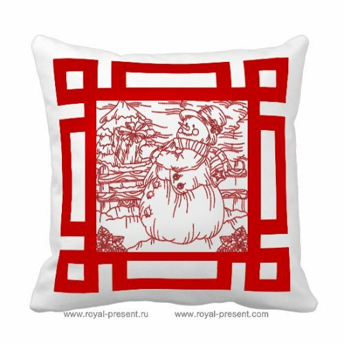 Free Machine Embroidery Design Snowman Redwork Free Machine Embroidery Design Snowman Redwork