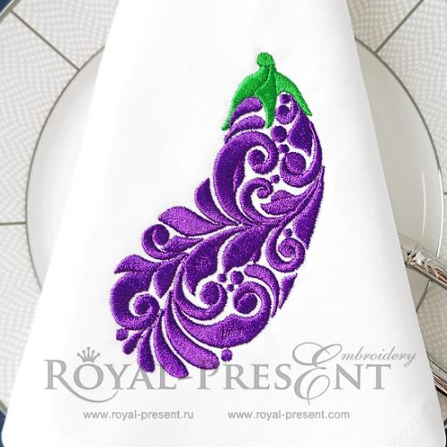 Eggplant Free Machine embroidery design Eggplant Free Machine embroidery design