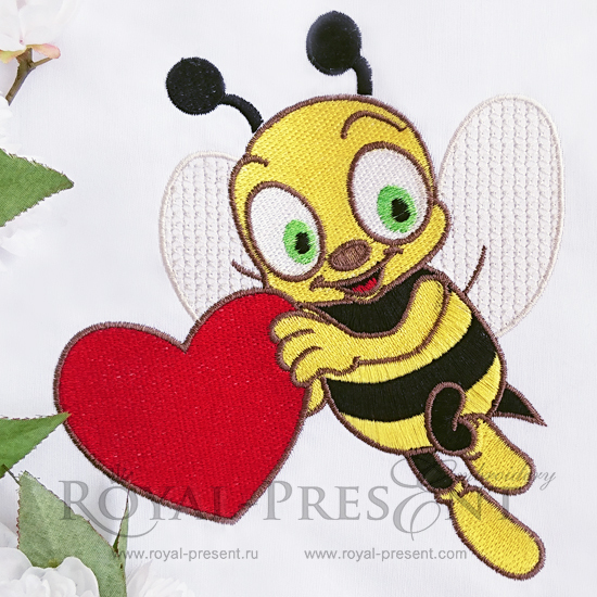 Machine Embroidery Design Cute bee
