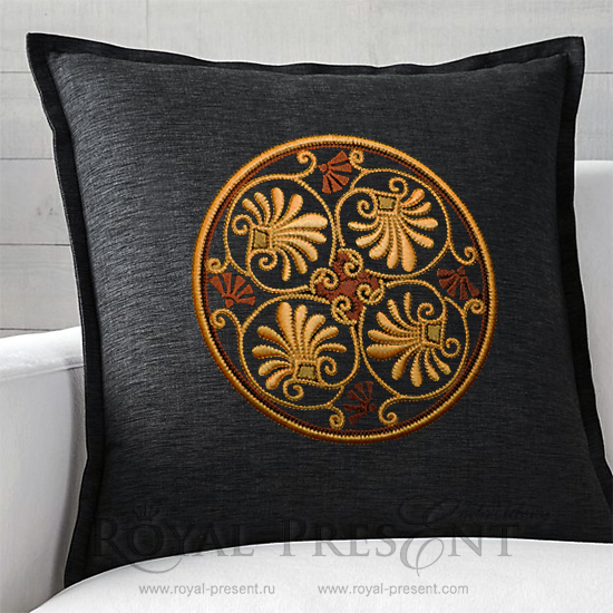 Machine Embroidery Design Greek round ornament Machine Embroidery Design Greek round ornament