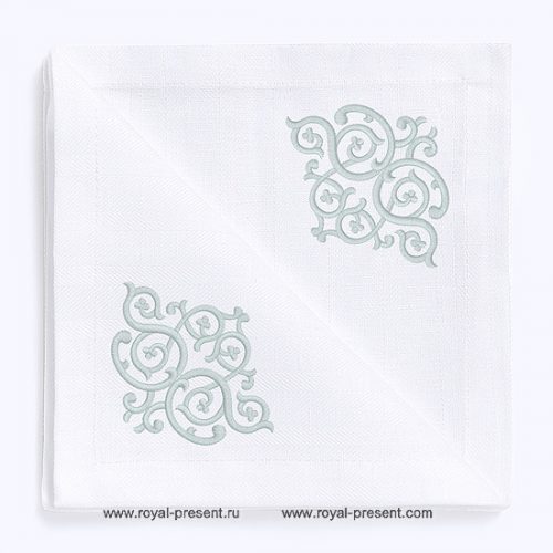 Corner Arabesque Digital Embroidery Pattern