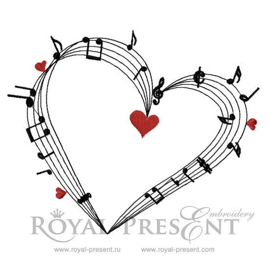 Machine Embroidery Design Love Music Machine Embroidery Design Love Music