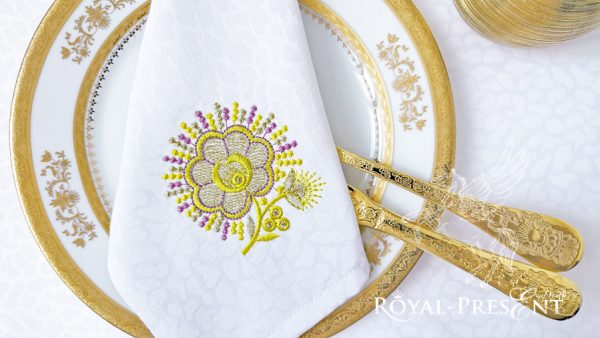 Free Machine Embroidery Design Amazing Red Flower Free Machine Embroidery Design Amazing Gold Flower