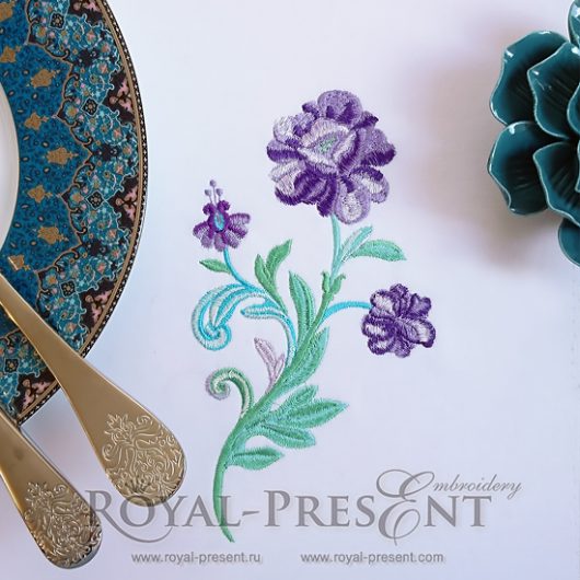 Machine Embroidery Design Emerald flower Machine Embroidery Design Emerald flower