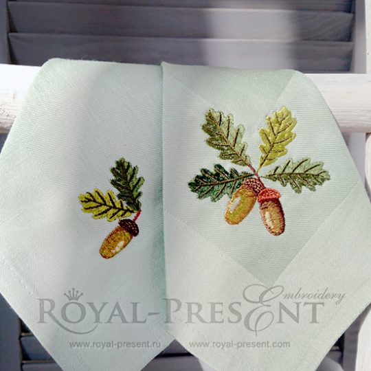 Set of Machine Embroidery Designs Acorns Set of Machine Embroidery Designs Acorns
