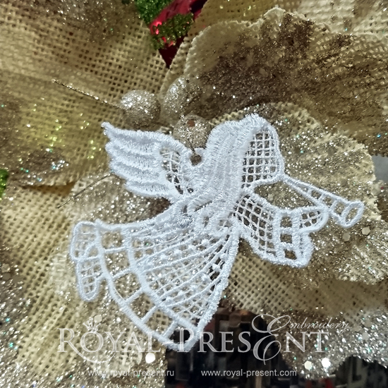 Free Machine Embroidery Design Lace Angel