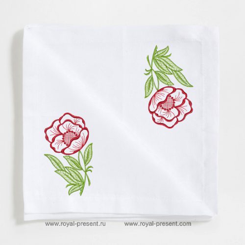 Floral Free Machine Embroidery Design 