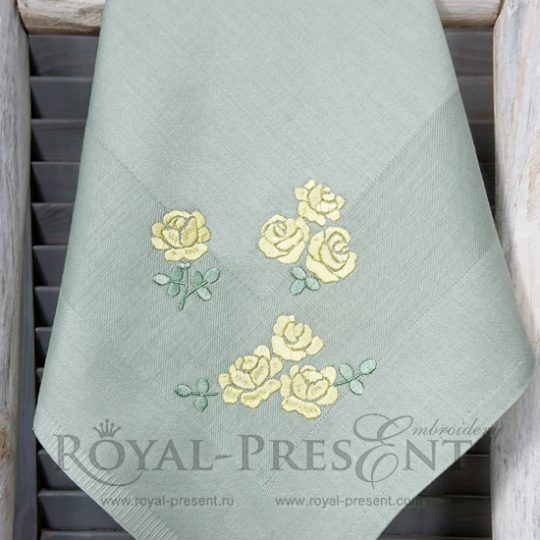 Machine Embroidery Design Roses mini