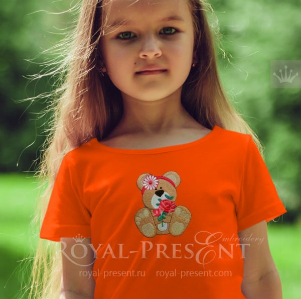 Kids Machine Embroidery Designs Cute Teddy Bear Machine Embroidery Design