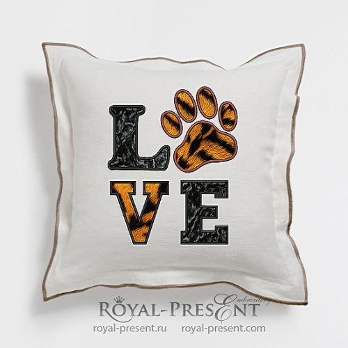 Animals Love Appliqué machine embroidery design Animals Love Appliqué machine embroidery design