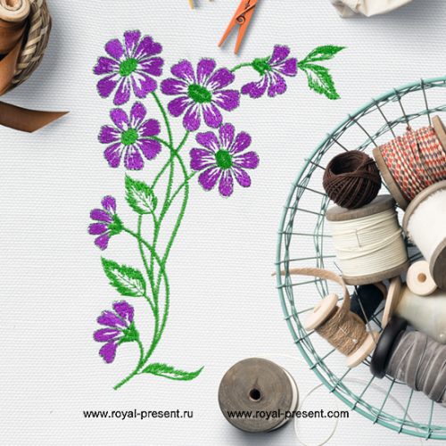 Machine Embroidery Design Wildflowers