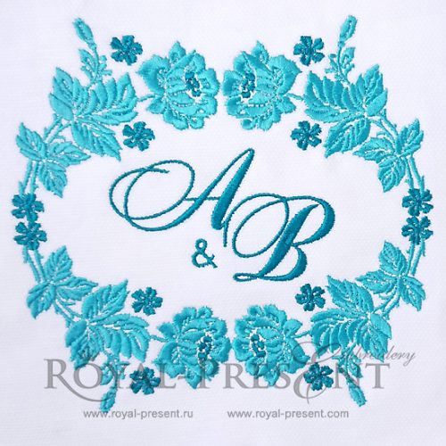 Rose frame Machine Embroidery Design