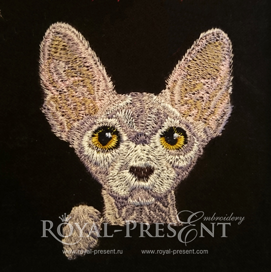 Machine Embroidery Design Pocket Cat Sphynx Machine Embroidery Design Pocket Cat Sphynx
