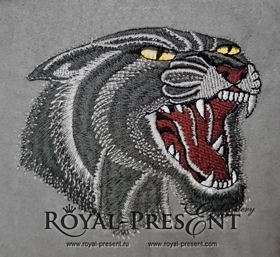 Free Machine Embroidery Design Black panther head Free Machine Embroidery Design Black panther head