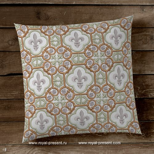 Machine Embroidery Design Ornament Fleur-de-lis