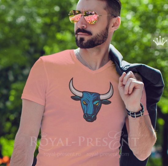 Machine Embroidery Design Bull head Machine Embroidery Design Bull head