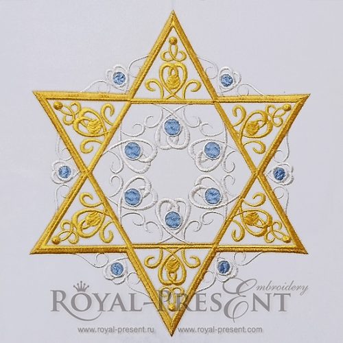 Machine Embroidery Design Star of David Machine Embroidery Design Star of David