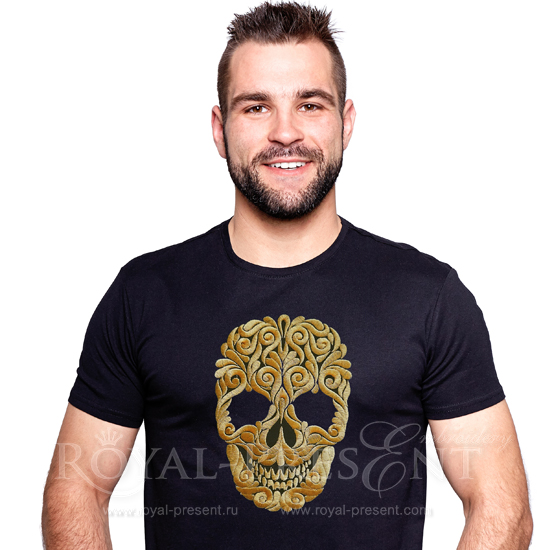 Machine Embroidery Design Halloween skull