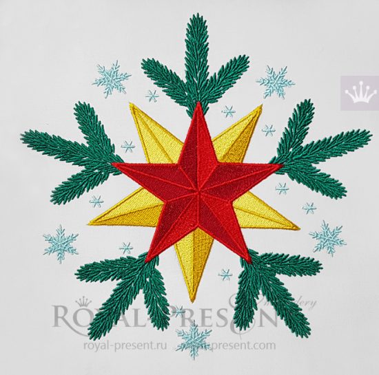 Star of Christmas Free machine embroidery design Star of Christmas Free machine embroidery design