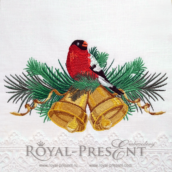 Machine Embroidery Design Bullfinch