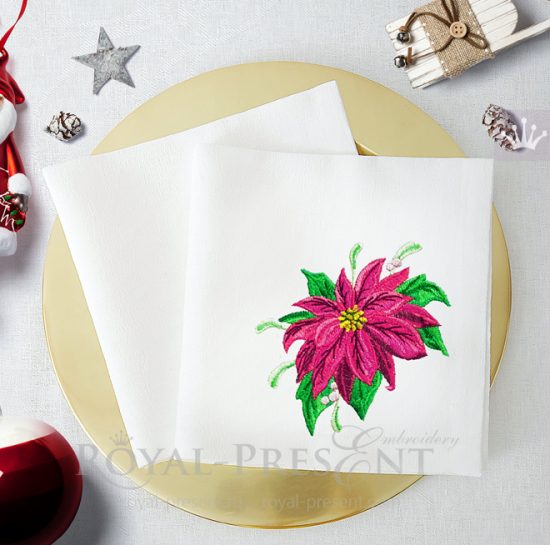 Poinsettia Free Machine Embroidery Design Poinsettia Free Machine Embroidery Design