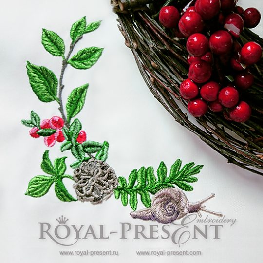 Machine Embroidery Design Forest Element Machine Embroidery Design Forest Element - 2 sizes