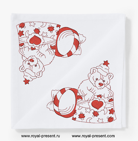 Machine embroidery design Christmas bear Machine embroidery design Christmas bear