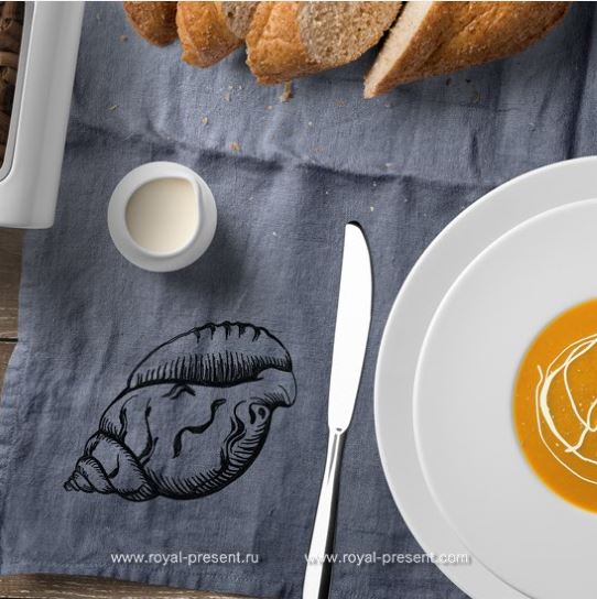 Machine Embroidery Design Bluework Vintage seashell Machine Embroidery Design Bluework Vintage seashell