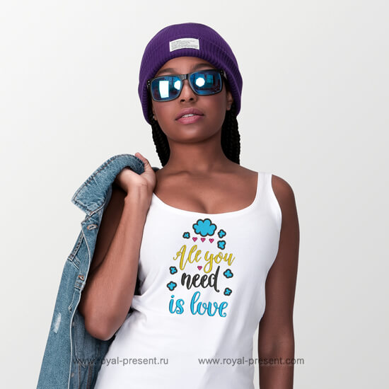 All you need is Love Machine Embroidery Design All you need is Love Machine Embroidery Design