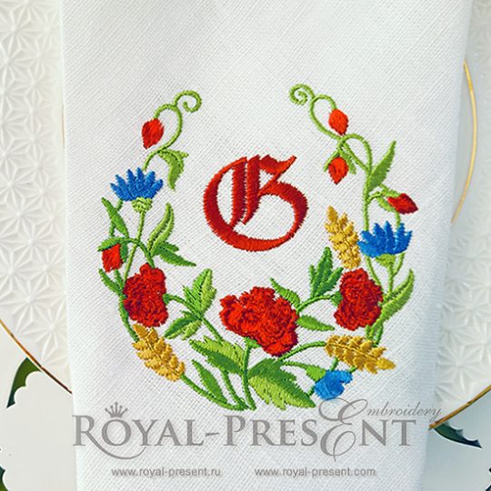Free Embroidery Design Floral Blank Monogram Free Embroidery Design Floral Blank Monogram