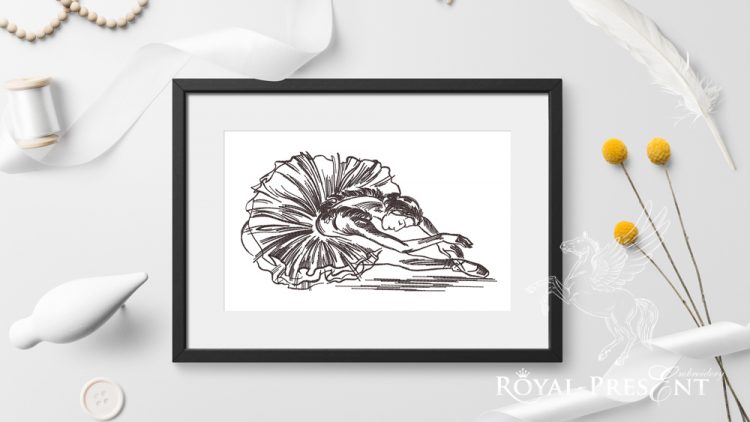 Machine Embroidery Design ballerina