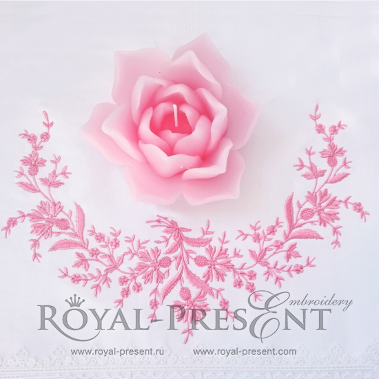 Machine Embroidery Design Vintage cornflowers