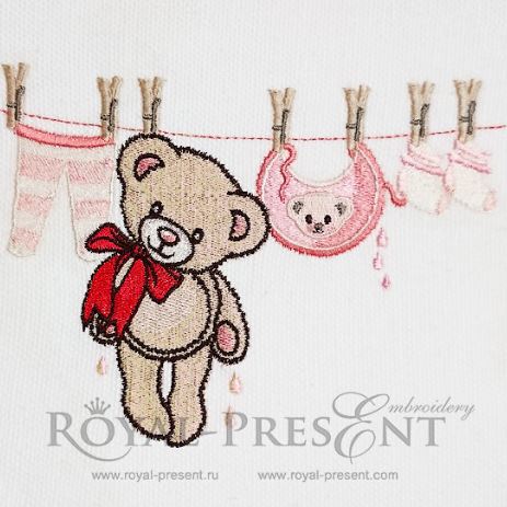 Machine Embroidery Design Cute Teddy Bear Machine Embroidery Design Cute Teddy Bear