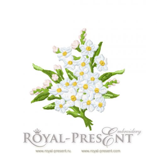 Machine Embroidery Design Forget-me-not Machine Embroidery Design Forget-me-not