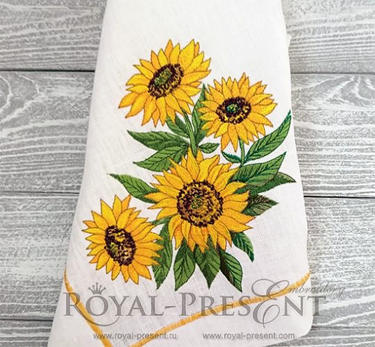 Machine Embroidery Design Sunflowers Machine Embroidery Design Sunflowers