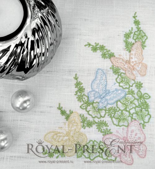 Machine Embroidery Design Multicolored butterflies Machine Embroidery Design Multicolored butterflies