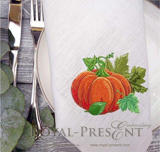 Machine Embroidery Design Fall PUMPKIN