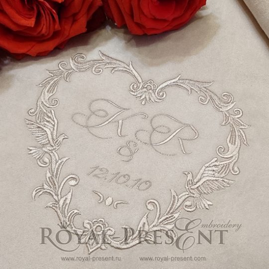 Machine Embroidery Design Wedding Monogram Blank Machine Embroidery Design Wedding Monogram Blank