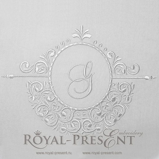 Machine Embroidery Design Round Blank Monogram Machine Embroidery Design Round Blank Monogram