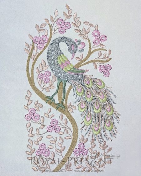 Machine Embroidery Design Beautiful Peacock Machine Embroidery Design Beautiful Peacock