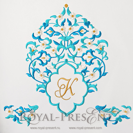 Machine Embroidery Design Eastern Blank Monogram