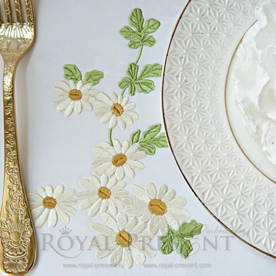 Machine Embroidery Design Field chamomile Machine Embroidery Design Field chamomile