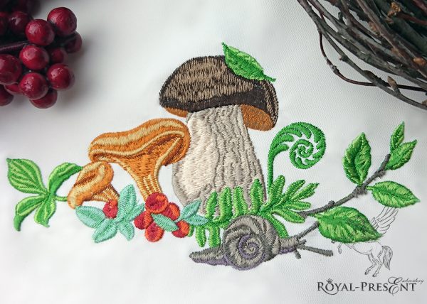 Machine Embroidery Design Mushrooms Machine Embroidery Design Mushrooms