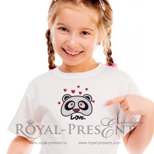 Machine Embroidery Design Romantic Panda Machine Embroidery Design Romantic Panda
