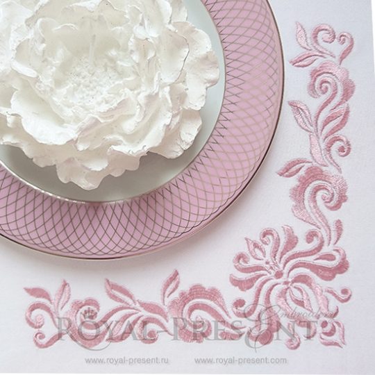 Machine Embroidery Design Elegant corner Machine Embroidery Design Royal Elegant corner - 2 sizes