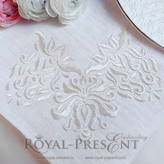 Machine Embroidery Design small Royal Vintage corner Machine Embroidery Design small Royal Vintage corner