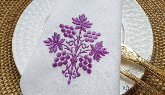 Purple grapes Machine Embroidery Design