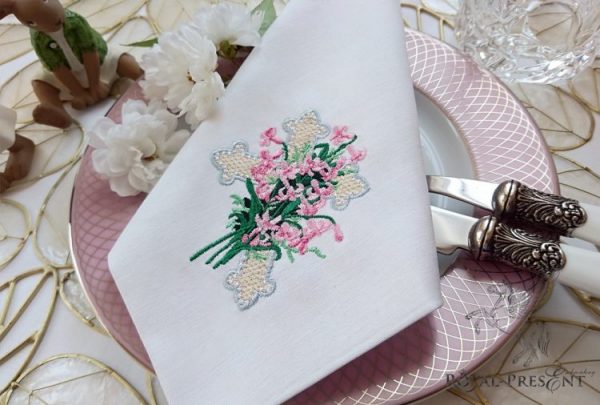 Machine Embroidery Design Easter Cross with lilies - 2 sizes