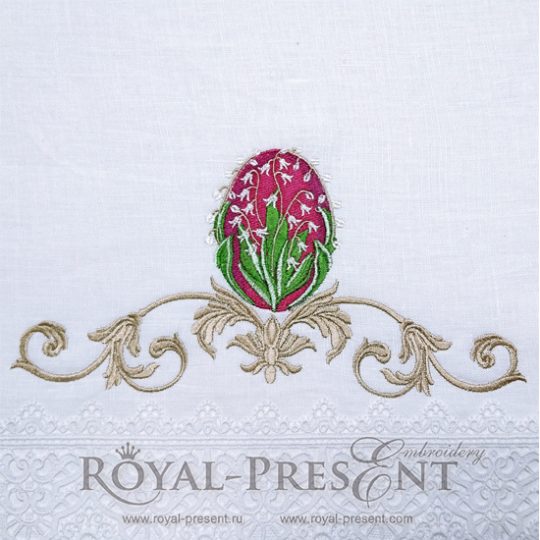 Machine Embroidery Design Faberge Egg - 3 sizes