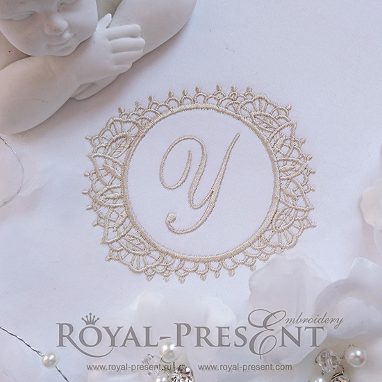 Machine Embroidery Design Lase Monogram Blank